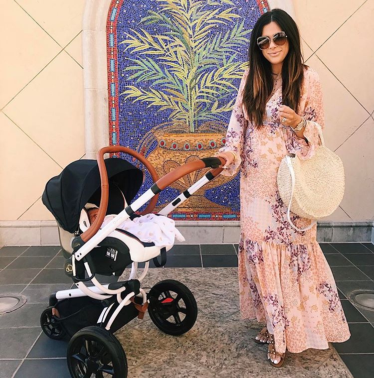 summer fashion pinterest 2017, summer fashion tumblr 2017, alice maison Clare V tote, emily gemma, the sweetest thing blog, fashion bloggers to follow, rachel zoe maxi cosi car seat and stroller, clare V straw bag, WAyF floral maxi dress, Chloe oversized 64mm sunglasses, tulsa fashion blog, 