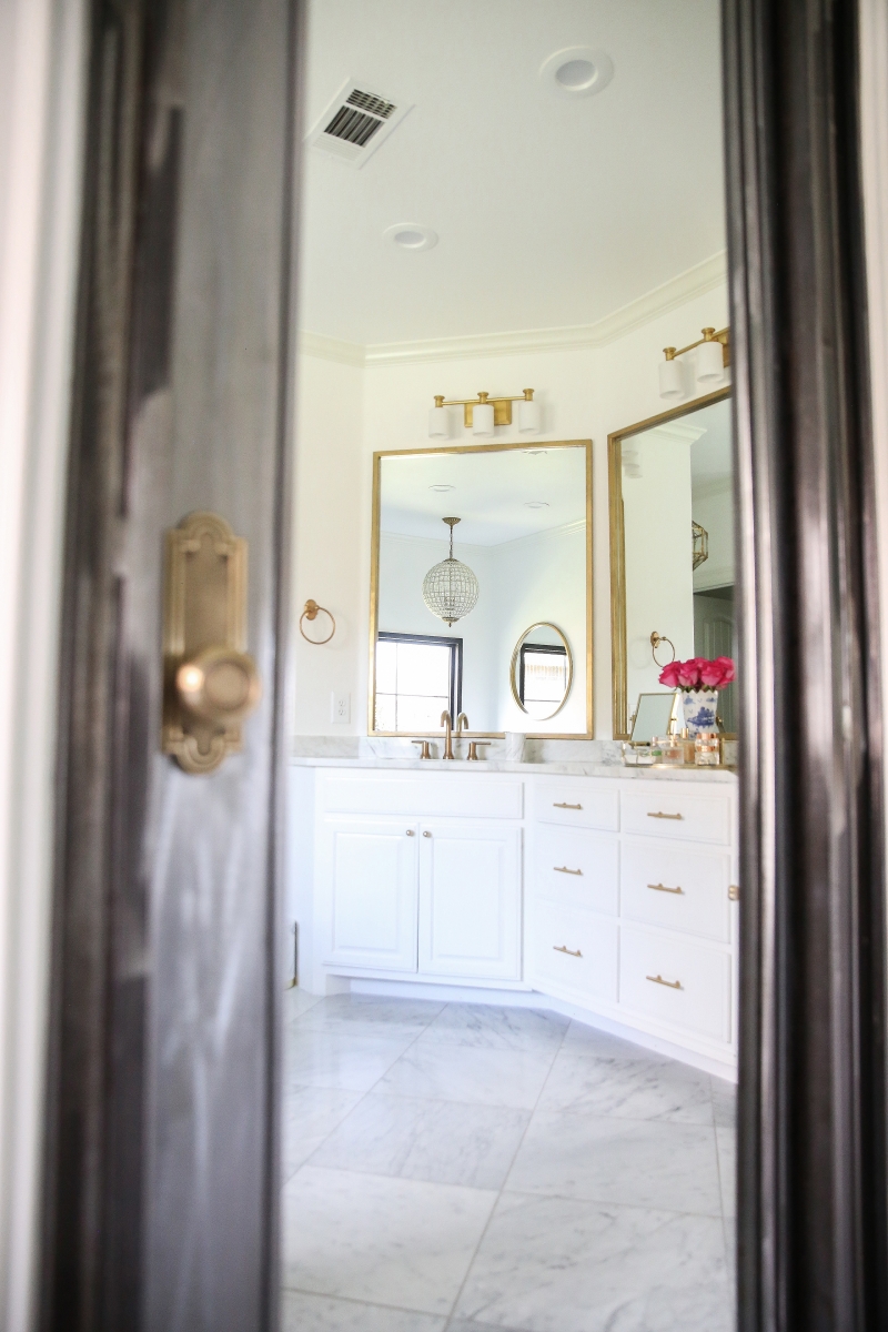 white marble bathroom, pinterest bathroom marble and gold, marble floors bathroom, marble countertops in bathroom, emily gemma bathroom, careers marble bathroom, free standing tub white, free standing out of ground faucet for tub, rob key designs doors, carerra marble and gold fixture bathroom, pinterest bathroom idea, luxury bathrooms pinterest, the sweetest thing blog home bathroom, gold light fixtures for bathroom