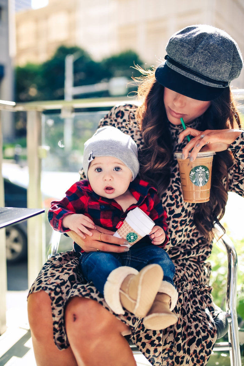 emily gemma blog, fall fashion outfits 2017, baby boy outfits fall plaid and beanies, ASOS leopard dress, brixton fiddler cap, cadet cap trend fall 2017, how to wear a cadet cap 2017, ASOS leopard print dress, fall leopard print dress, Gucci Marmont Maxi Sized, baby boy fashion blog, pinterest baby mom fashion blog, tumblr cute fall outfit family photos, Seattle travel blogger