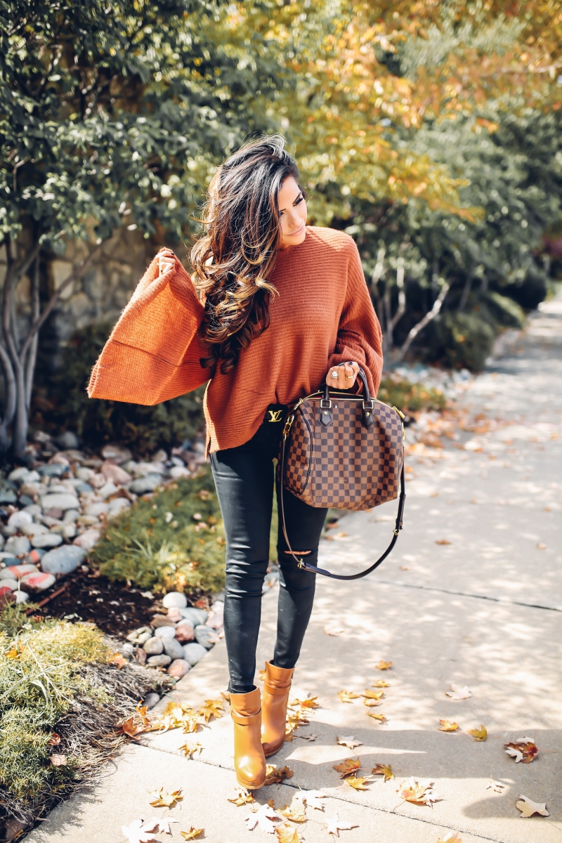 fall fashion 2017, pinterest fall outfits 2017, off the shoulder sweaters with booties for fall, black ripped denim outfit ideas fall, cute fall outfit ideas, DL1961 Instasculpt jeans, Speedy 30 Damier Ebene, Nordstrom BP sweater, The sweetest Thing blog fall outfits, emily ann gemma, popular fashion blog fall outfits, travel bloggers in denver, emily gemma denver