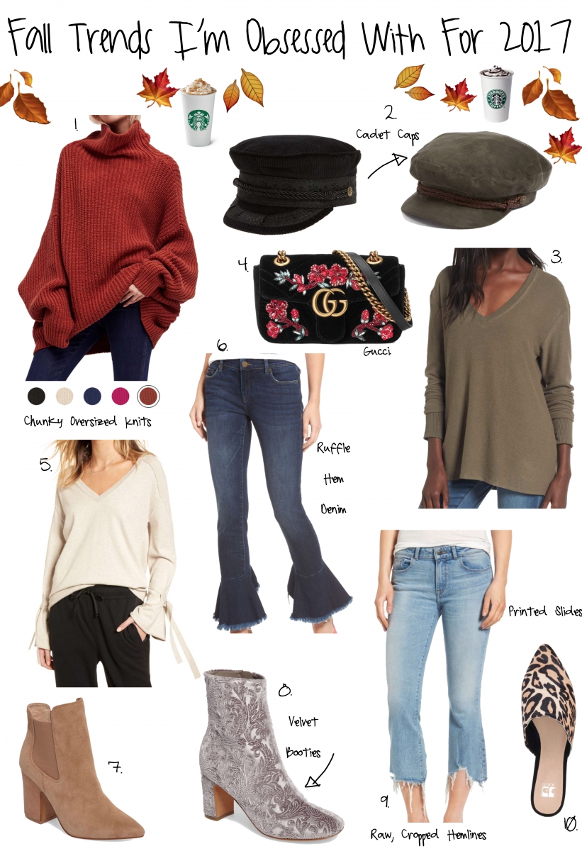 fall trends 2017, cadet newsies caps, flared jeans, free people oversized sweaters, leopard mules