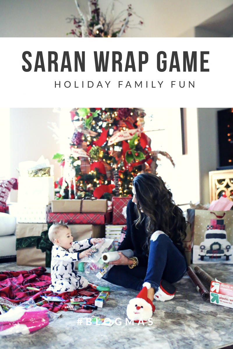 saran wrap christmas game, emily ann gemma, the sweetest thing blog home, #blogmas, quartz cambria brittanica, sarap wrap ball game directions