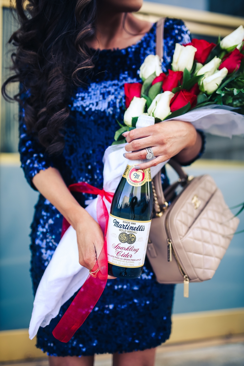 navy sequin dress, new years ever sequin dress, chanel bowling bag nude, emily ann gemma, the sweetest thing, pinterest sequin NYE outfit-3