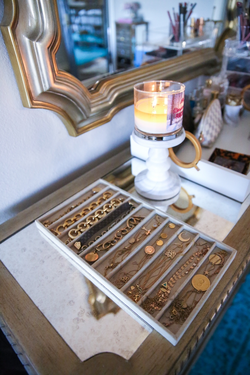 Makeup and Jewelry Organizer for your Master Bedroom featured by top US life and style blogger, Emily Gemma of The Sweetest Thing.