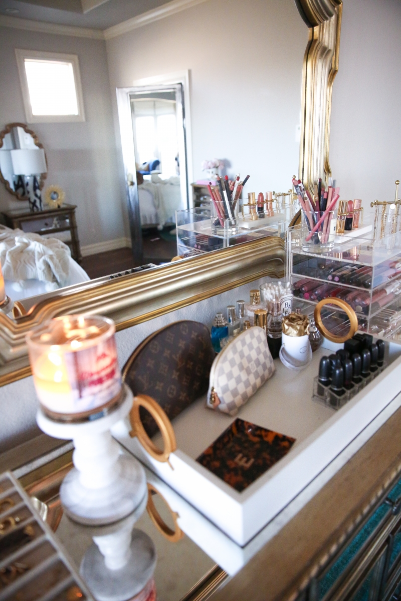 Makeup and Jewelry Organizer for your Master Bedroom featured by top US life and style blogger, Emily Gemma of The Sweetest Thing.