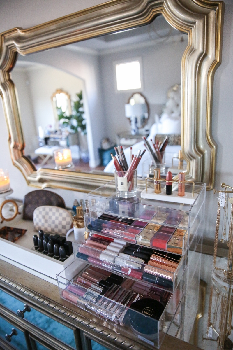 Makeup and Jewelry Organizer for your Master Bedroom featured by top US life and style blogger, Emily Gemma of The Sweetest Thing.