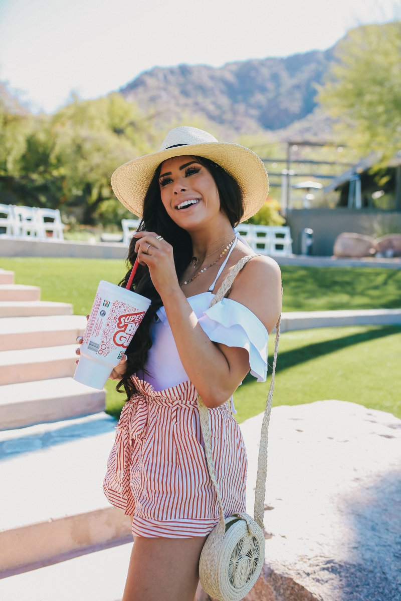 favorite one piece white swimsuit fashion outfit 2018 pinterest emily ann gemma the sweetest thing blog