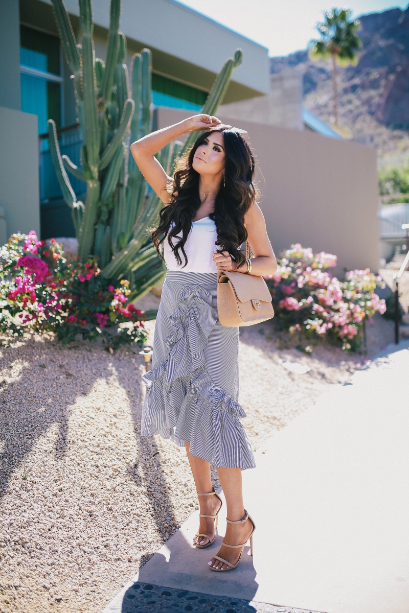 spring summer ruffled skirt fashion outfit 2018 pinterest emily ann gemma the sweetest thing blog