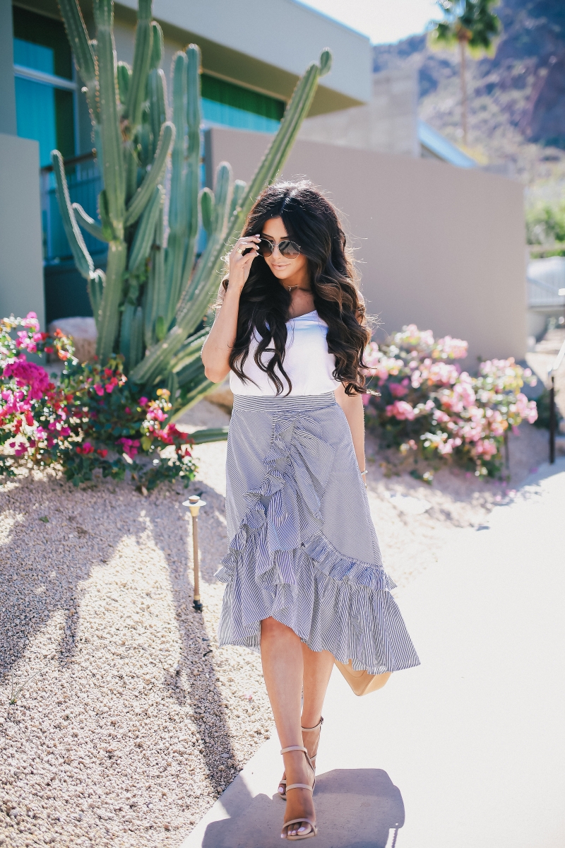 spring summer ruffled skirt fashion outfit 2018 pinterest emily ann gemma the sweetest thing blog