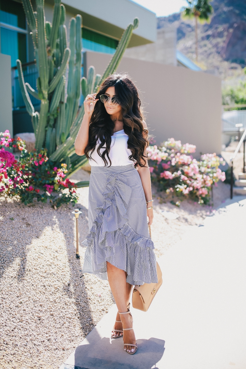 spring summer ruffled skirt fashion outfit 2018 pinterest emily ann gemma the sweetest thing blog