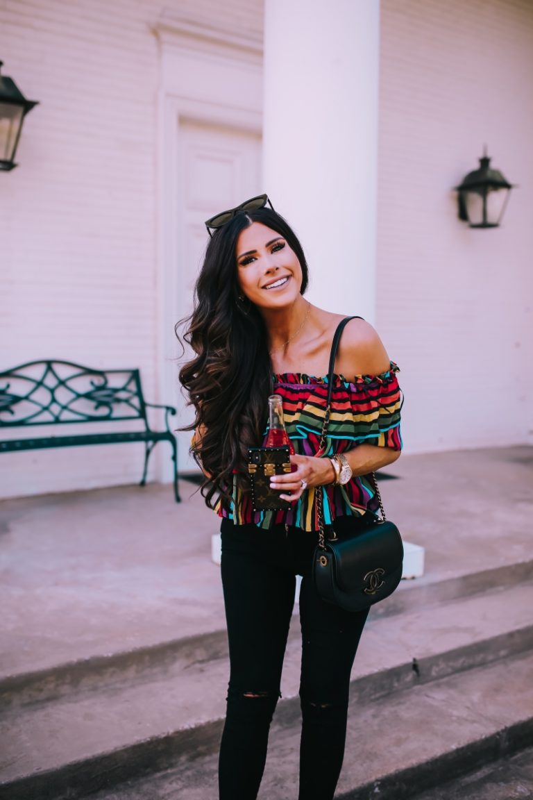 High Waisted Denim & A Colorful Cropped Top | The Sweetest Thing