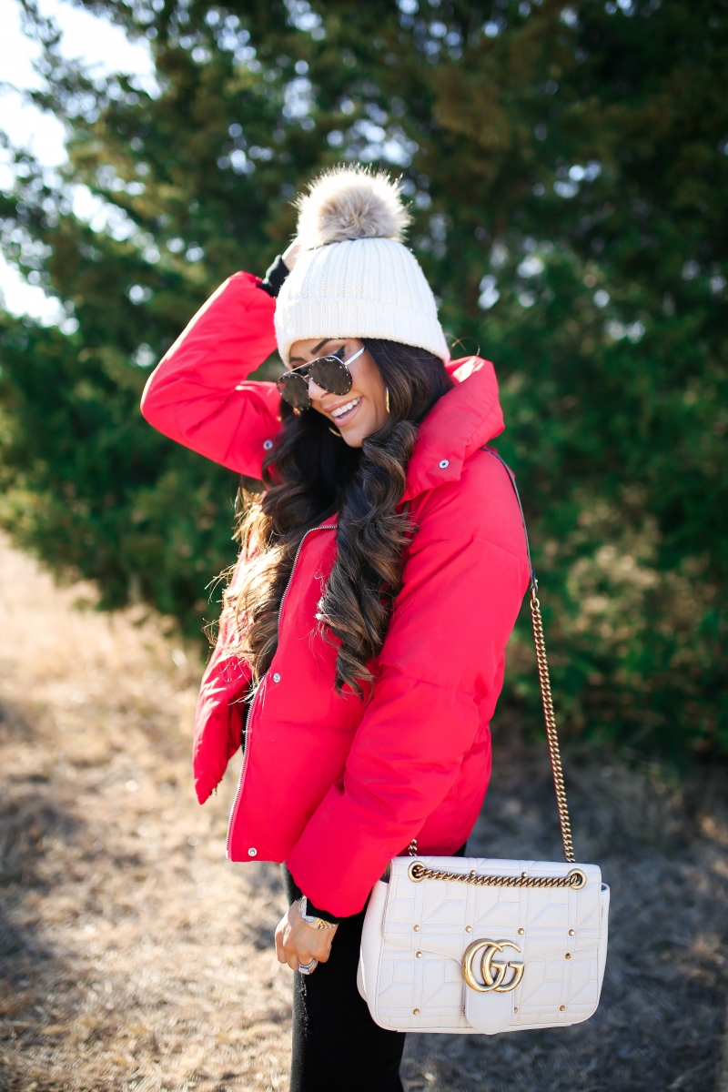 winter fashion pinterest outfit 2018 2019, cute puffer jackets winter 2018, emily ann gemma, gucci marmont white, jcrew wedge snow boots, emily gemma-2