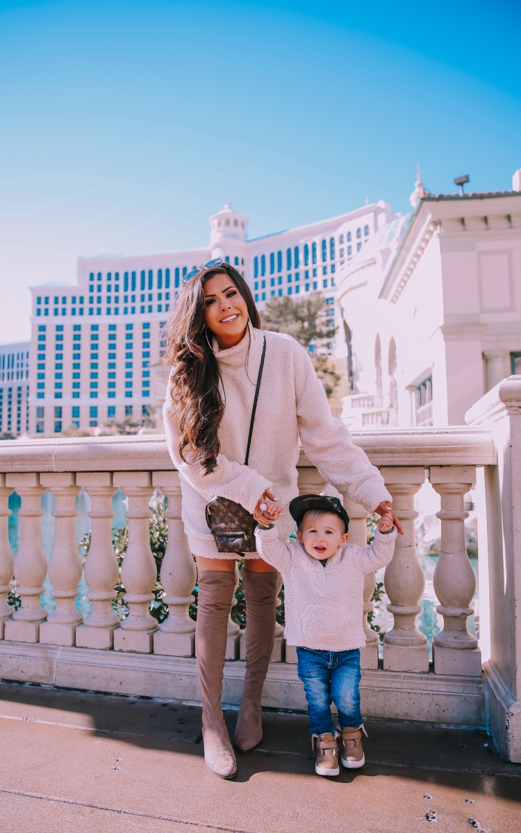 Fuzzy Sherpa Dress & A Chilly Day In Vegas