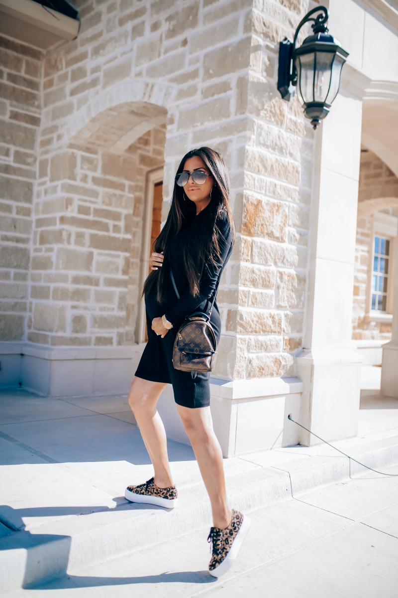 Little Black Dress & Leopard Sneaks [Spring Transitional Look]