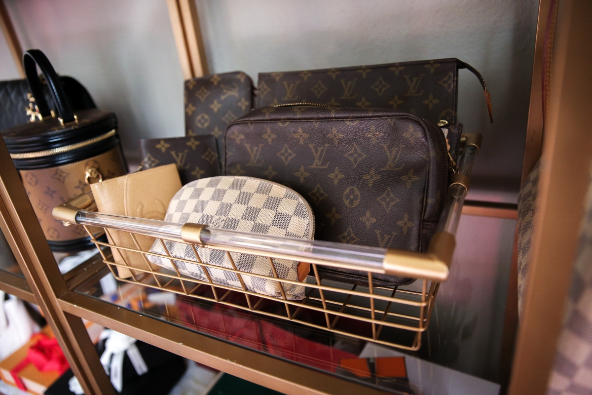 Last Look At My Office Space / Designer Handbag Collection Before Moving + Louis  Vuitton  Find