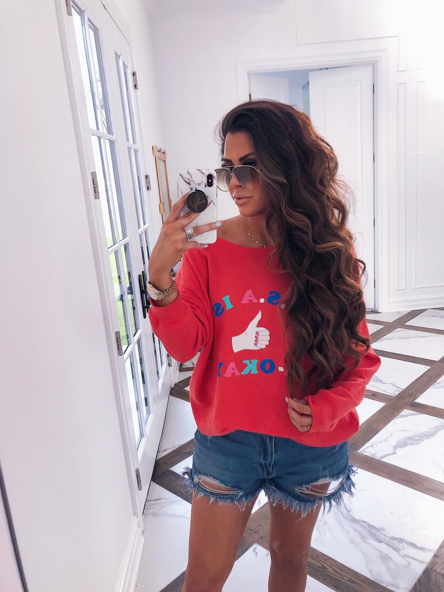 emily ann gemma curling wand, lola and james necklace, wildfox fourth of july sweatshirt,1