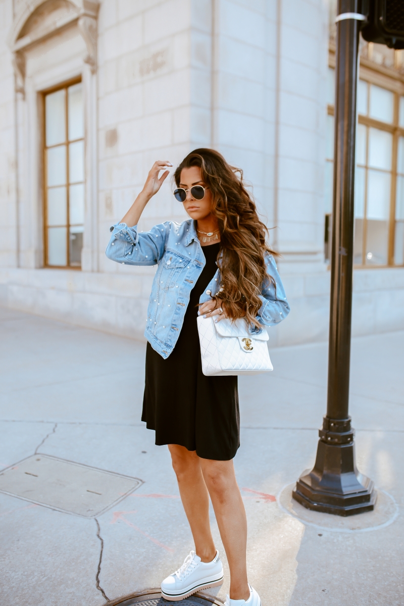 Emily Gemma, The Sweetest thing Blog, chambray top with white
