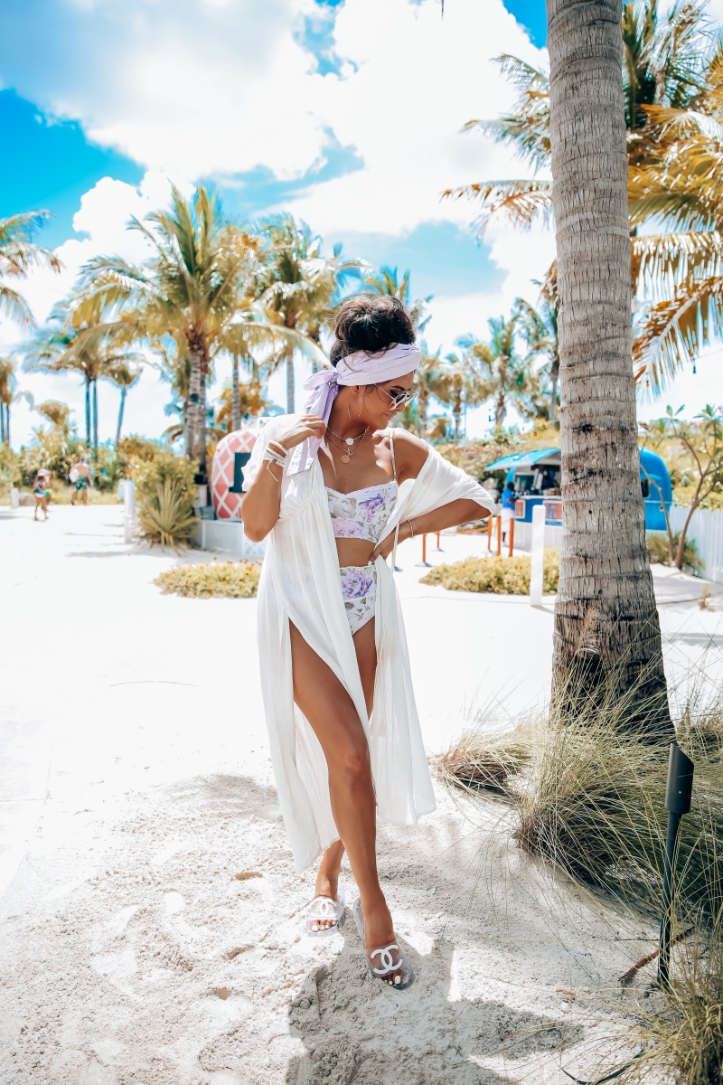 Emily Ann Gemma of The Sweetest Thing Blog shared her favorite postpartum, high-waisted swimsuit for spring and summer.