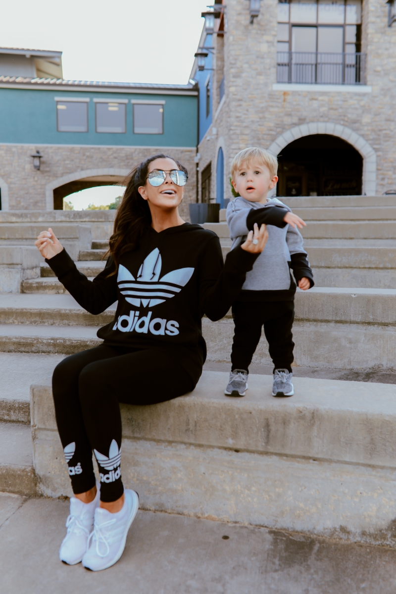 Adidas Athleisure For The Family, Emily Ann Gemma of The Sweetest Thing Blog, eBay discounted Adidas clothing