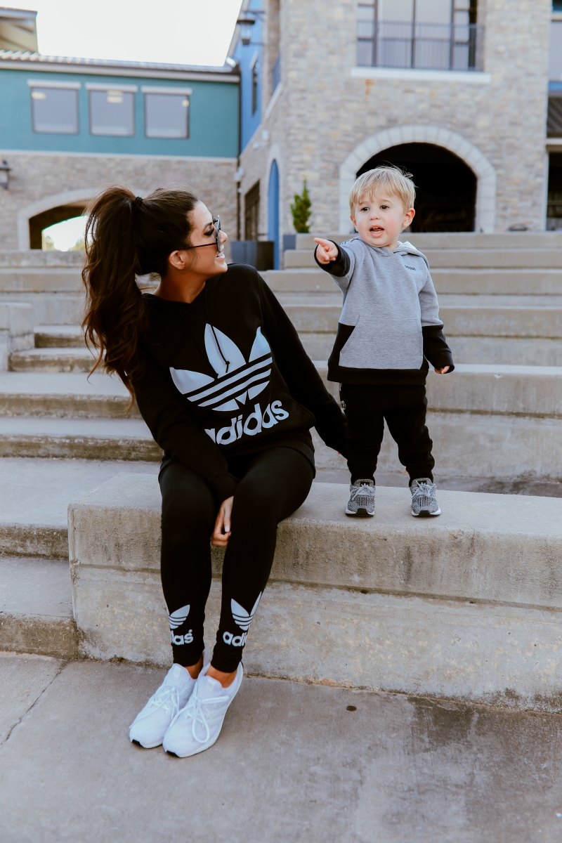 Adidas Athleisure For The Family, Emily Ann Gemma of The Sweetest Thing Blog, eBay discounted Adidas clothing