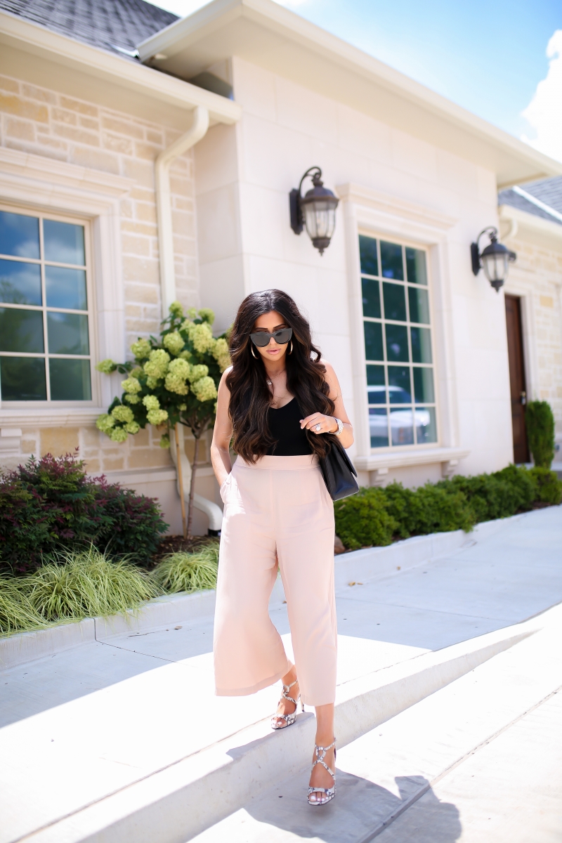 Styling Culottes fall 2019, Pinterest fall fashion culottes, emily gemma, the sweetest thing blog, Meghan Markle sunglasses le spec, Fall fashion trends 2019-2