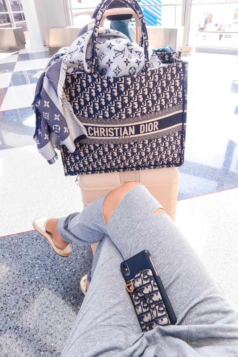 emily gemma, christian dior book tote review, cute airport outfit pinterest,