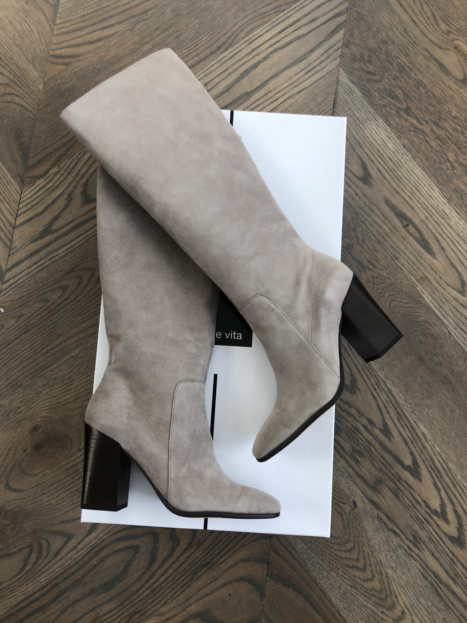 Shopbop sale fall 2019, taupe dolce vita boots, best knee boots taupe suade