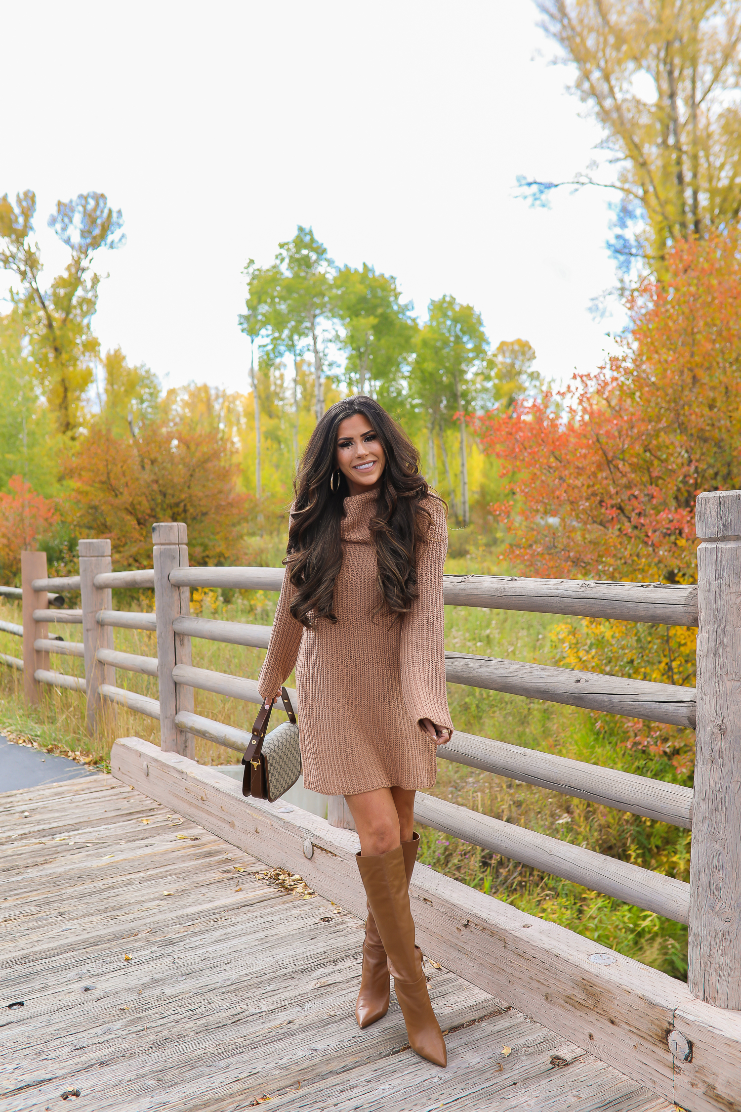 Cozy Camel Sweater Dress🍁🍂👢, Date Night Outfit