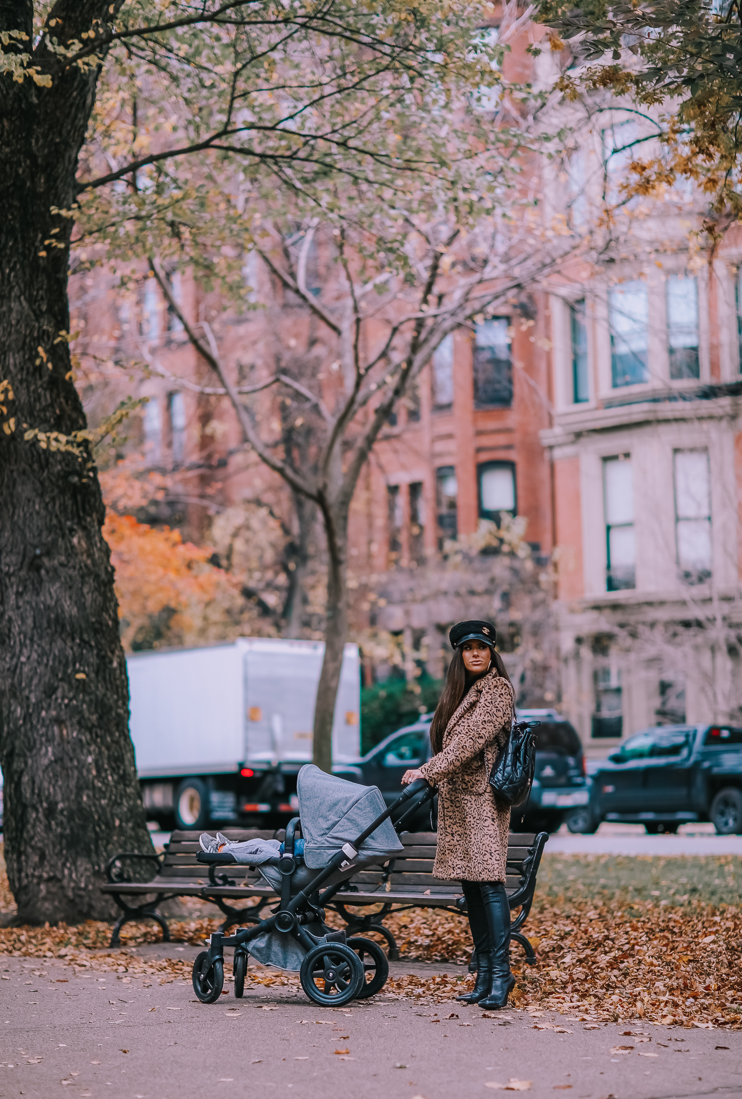 Faux Fur Leopard Coat styled by top US fashion blogger, Emily Gemma of The Sweetest Thing: image of a woman wearing a Mural faux fur leopard coat.