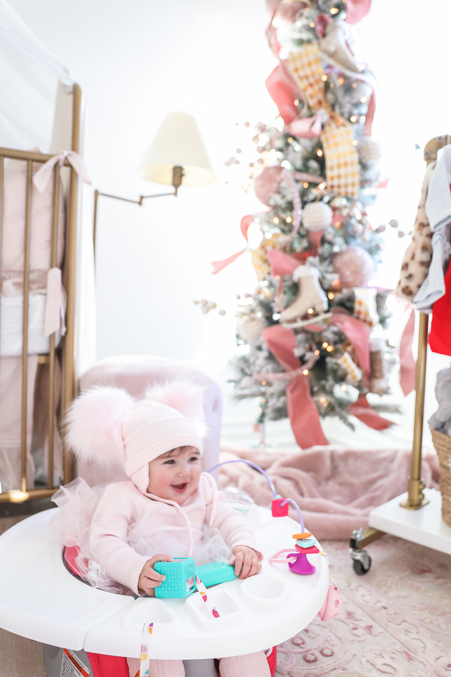 Affordable baby gifs featured by top US life and style blogger, Emily Gemma of The Sweetest Thing. shop hello holidays baby girl christmas tree 2019, emily ann gemma 