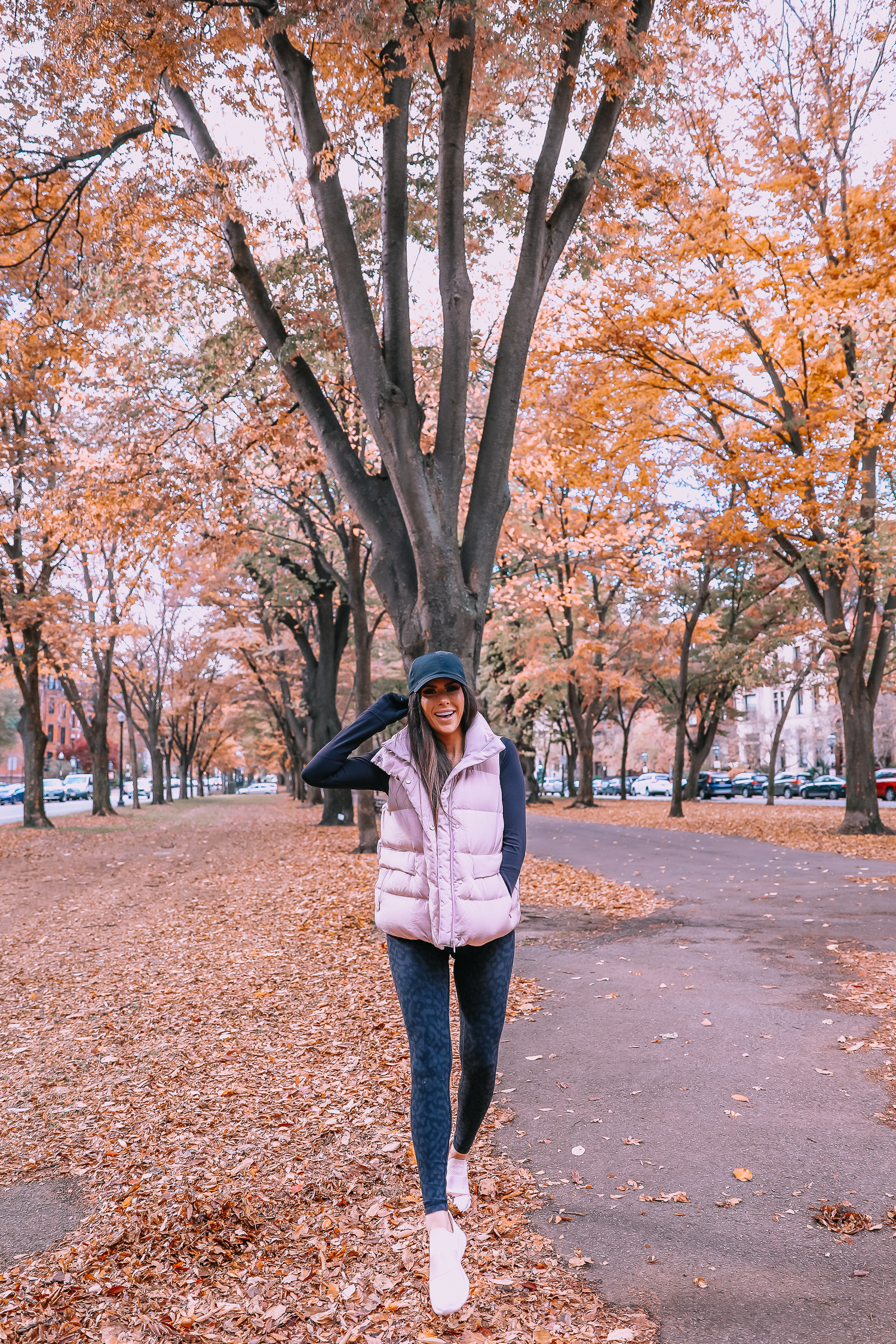 Lululemon Leopard Leggings and Vest Outfit