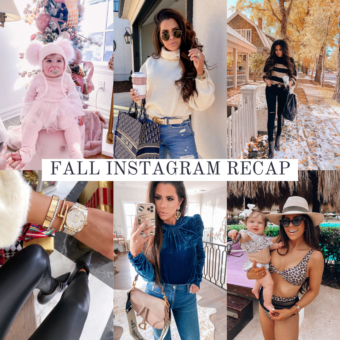 instagram outfit roundup, popular fashion instagram bloggers, emily ann gemma | A YEAR IN REVIEW : MASSIVE 2019 INSTAGRAM RECAP by popular Oklahoma life and style blog, The Sweetest Thing: collage image of a woman wearing various outfits. 