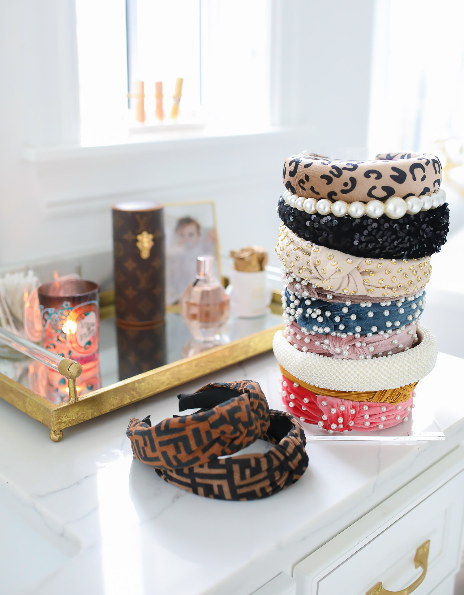 fendi dupe headbands, handband stand, swig marble cup insulated, top amazon must haves, amazon best buys 2020, emily gemma, amazon prime must haves blog post | Amazon Prime Favorites by popular US life and style blog, The Sweetest Thing: image of various Amazon Prime headbands. 