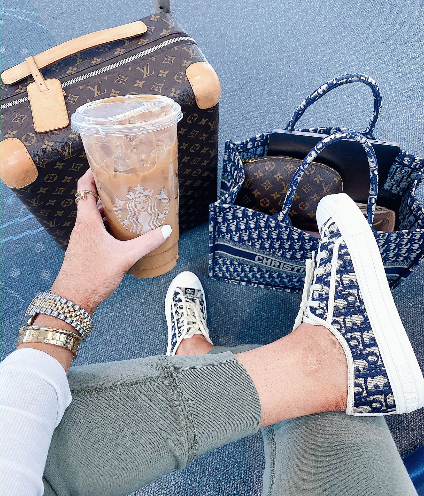 Instagram Recap by popular US fashion blog, The Sweetest Thing: image of a woman wearing a Abercrombie and Fitch Long-Sleeve Cozy Henley, Abercrombie and Fitch High Rise Joggers, Urban Outfitters MLB Baseball Hat, CHRISTIAN DIOR Oblique Book Tote Bleu Multicolor, and LOUIS VUITTON Monogram Bumbag.