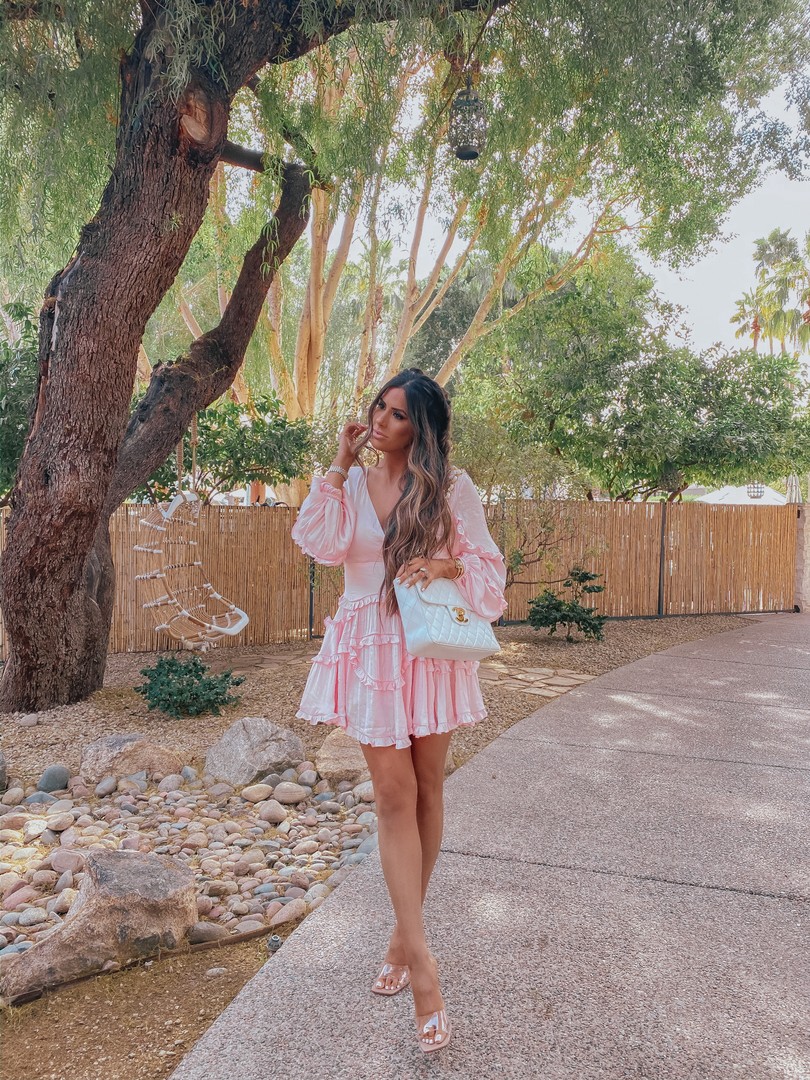 Instagram Recap by popular US lifestyle blog, The Sweetest Thing: image of Emily Gemma wearing a Nordstrom Nala Long Sleeve Minidress BARDOT.