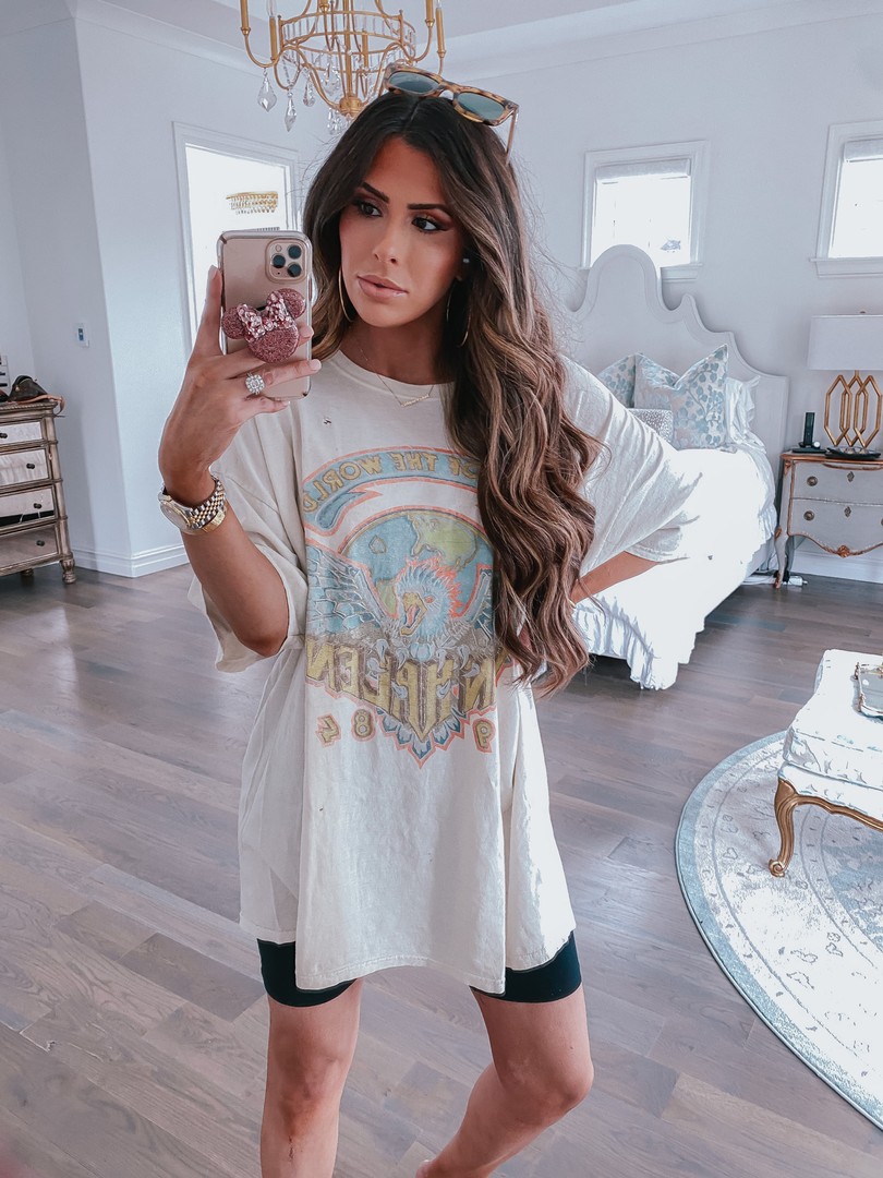 Oversized Vintage Band Tee styled by top US fashion blog, The Sweetest Thing