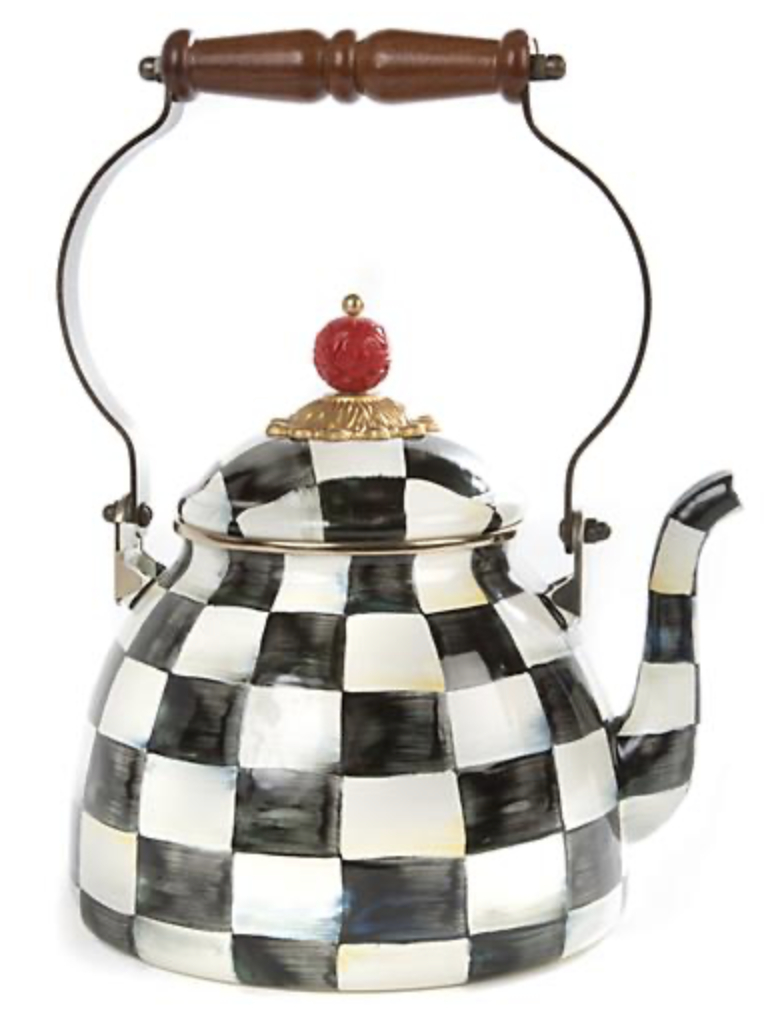 Courtly Check Enamel Tea Kettle | The Sweetest Thing