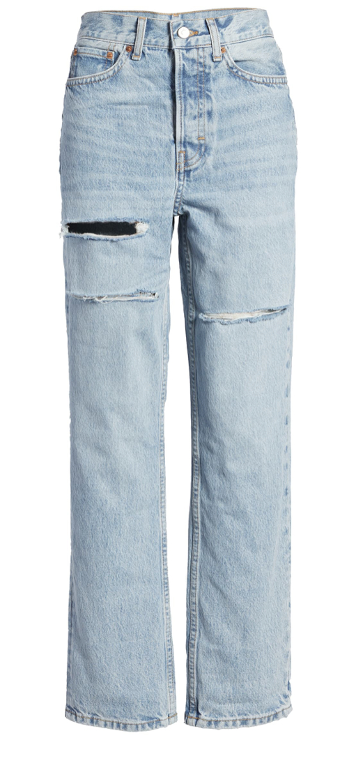 Ripped High Waist Dad Jeans | The Sweetest Thing