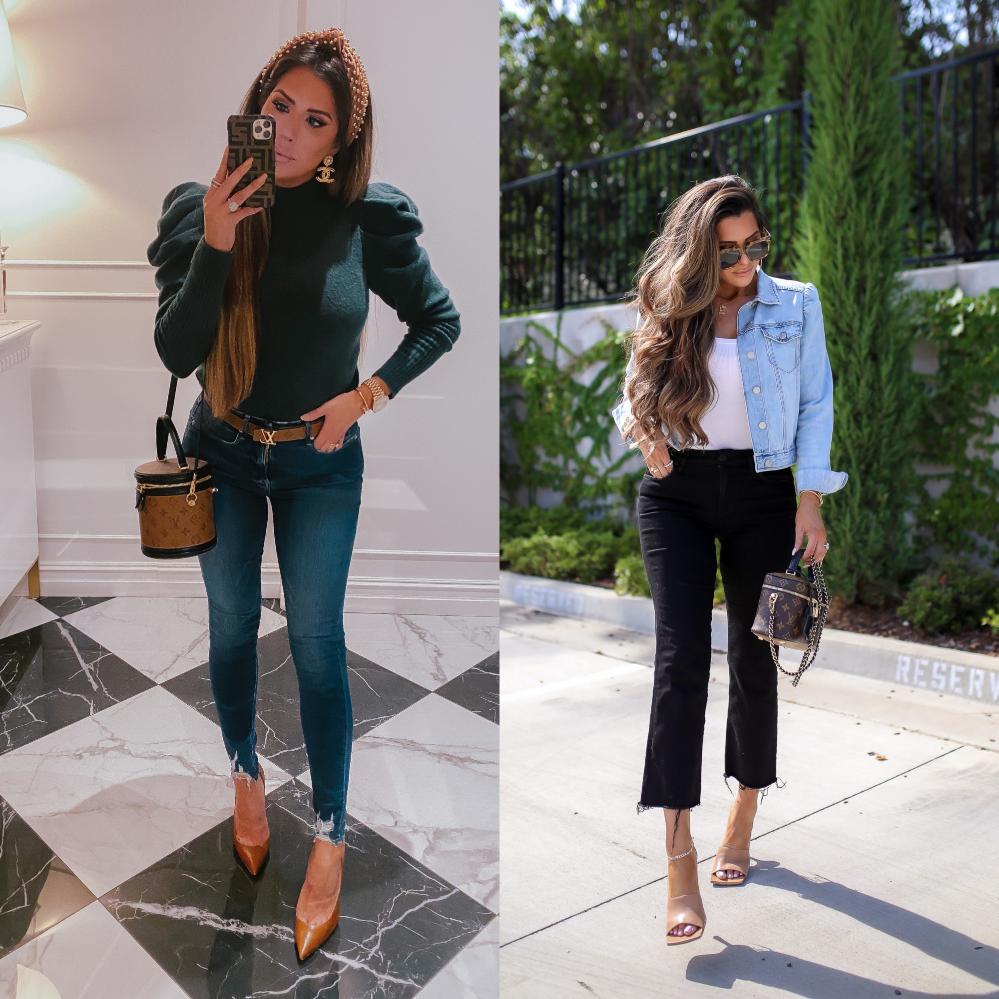 LTK day fall 2020, fall fashion outfit ideas pinterest 2020, emily ann gemma |  Sale Alert by popular US fashion blog, The Sweetest Thing: collage image of Emily Gemma wearing Express clothing. 