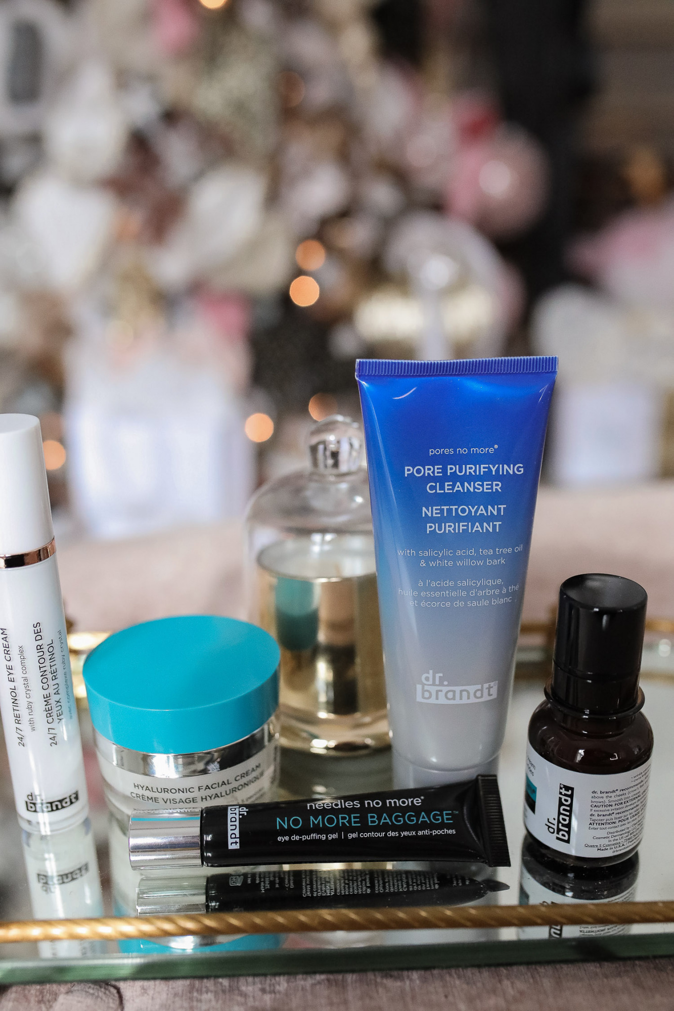 Dr Brandt review eye baggage, best dr brandt products, Dr Brandt Pores No More, Emily Gemma |Dr. Brandt by popular US beauty blog, The Sweetest Thing: image of Dr. Brandt skincare products. 
