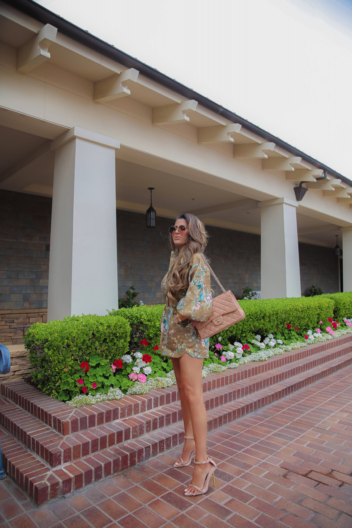 Zimmerman Floral Romper styled by top US fashion blogger, Emily Gemma of The Sweetest Thing