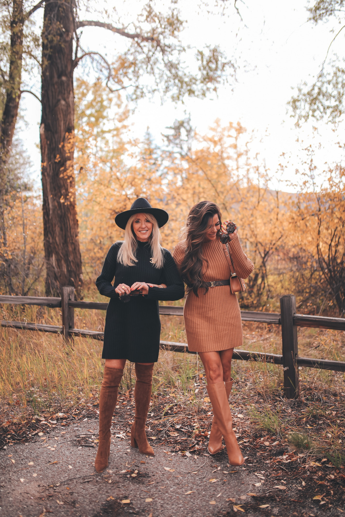 Louis Vuitton reversible belt, Chanel Brooch outfit idea, Dior oversized sunglasses fall 2021, medium tan Chanel boy bag, Steve Madden over the knee boots, lack of color hat