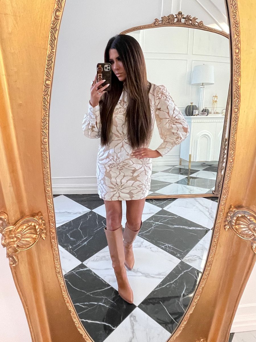 Vince Camuto Eckina Knee High Boot, River Island White Lace High Neck Mini Dress, Emily Ann Gemma, Fall Boots Pinterest, Fall Outfit Ideas Pinterest