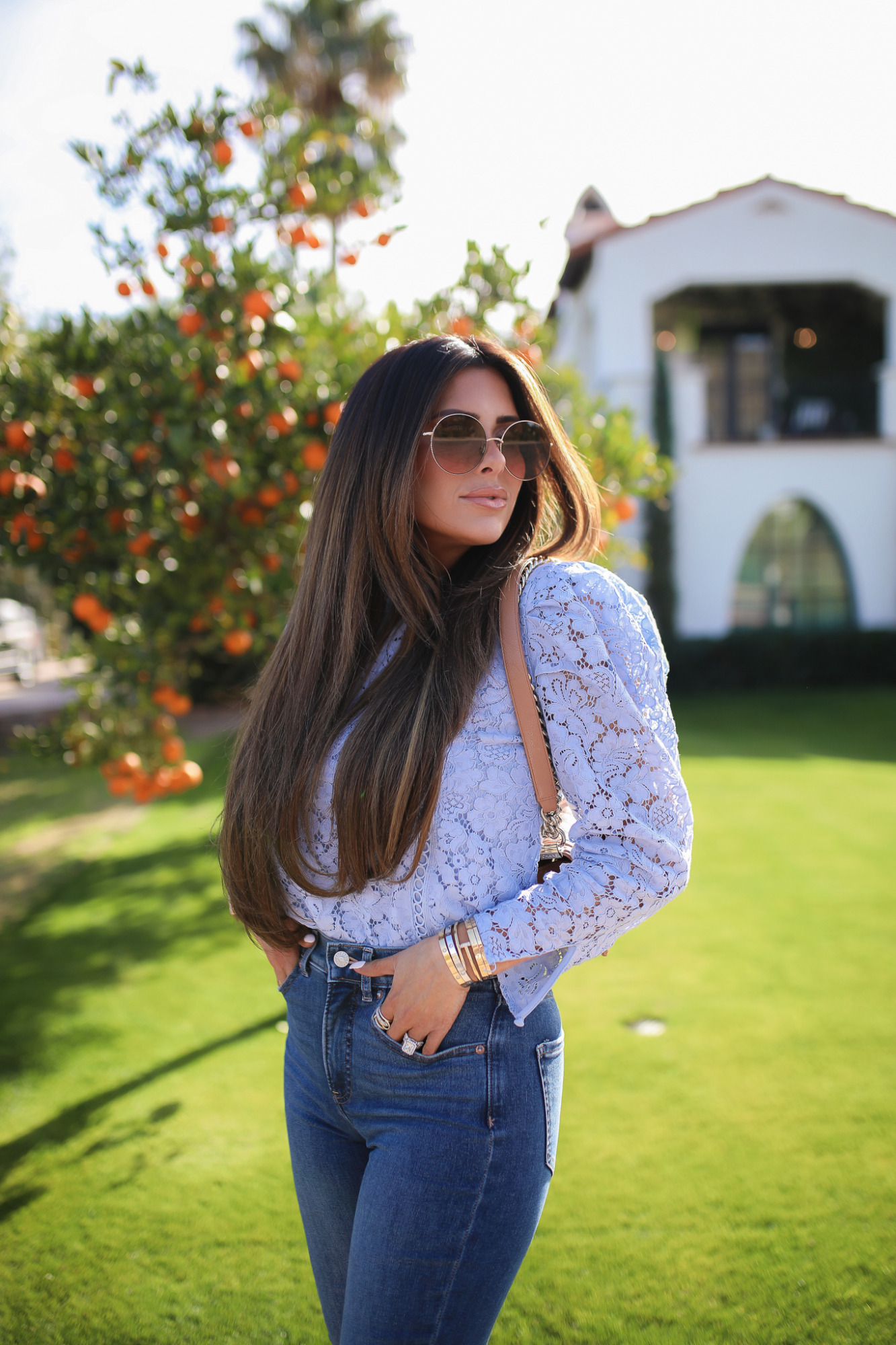 Express Flared Jeans styled for Spring by top US fashion blogger, Emily Gemma of The Sweetest Thing.