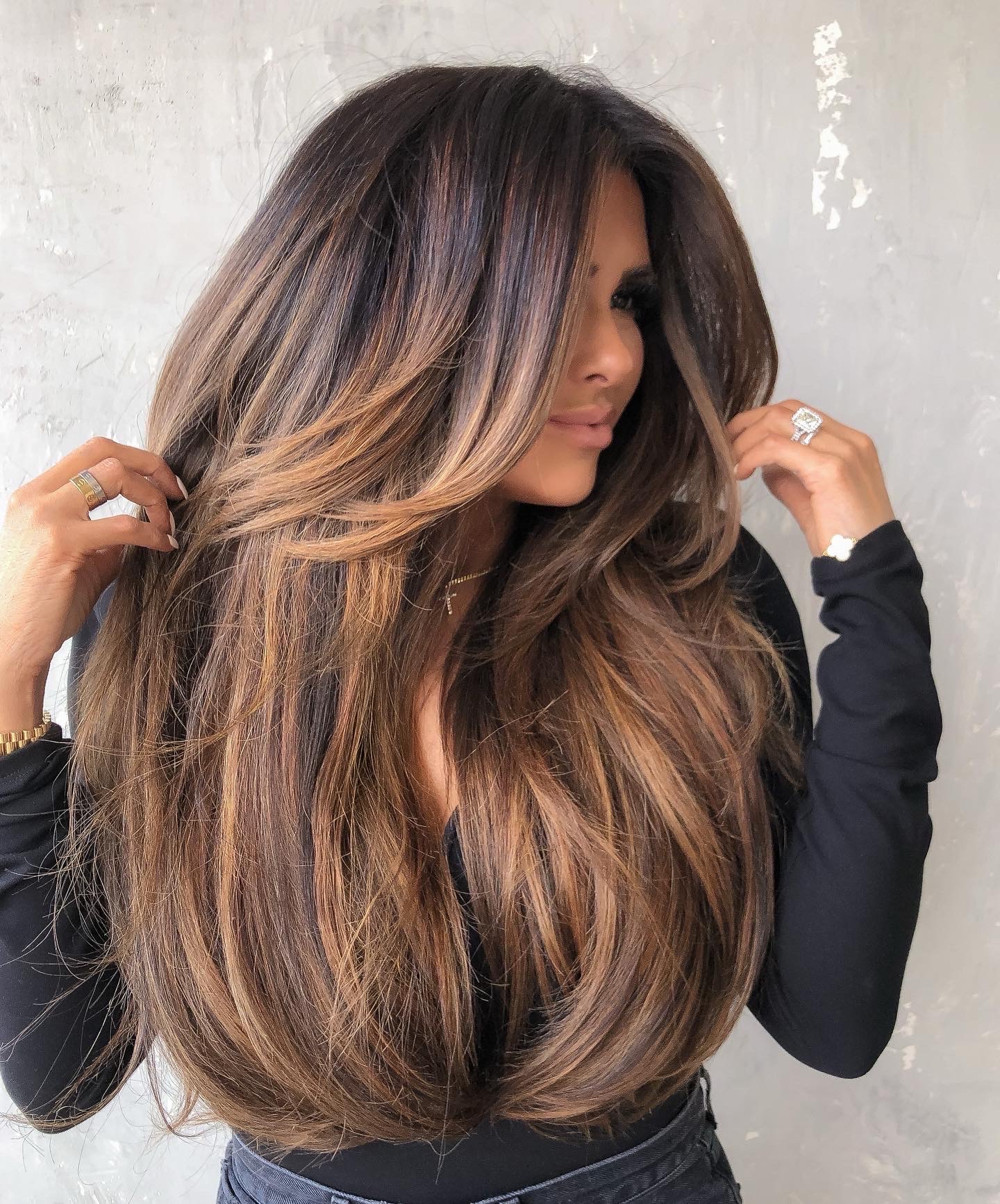 emily gemma hair extensions, straight hair, brunette bayalage, hair by chrissy 2022 - 2.JPG