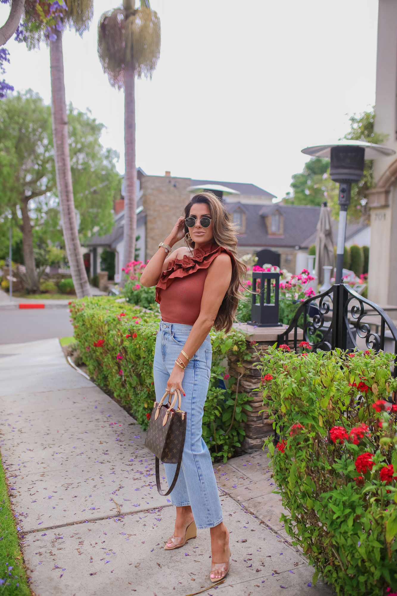 The Cutest One Shouldered, Ruffled Top On Sale For $38 + These Amazing  AGOLDE Jean Dupes