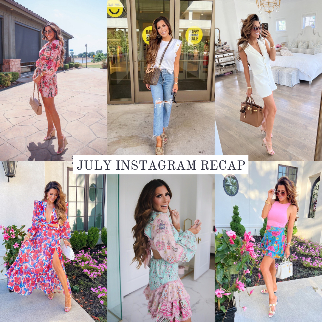 Emily Ann Gemma Instagram Recap, @emilyanngemma, July 2022 Instagram Recap Collage, Emily Ann Gemma