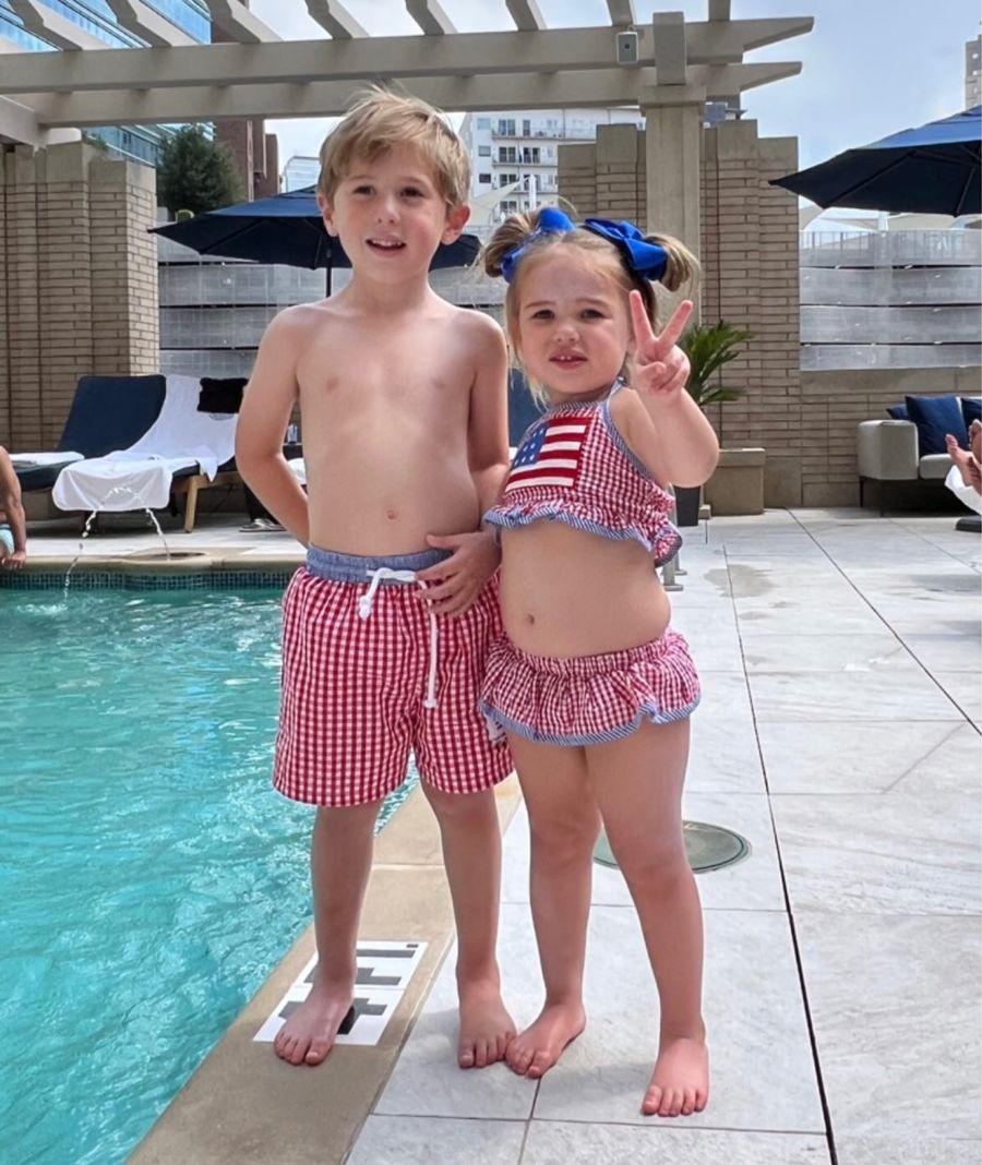 Patriotic Swimsuits for Kids, Smocked Auctions, Toddler Swimwear 2022, Luke and Sophia Gemma, Emily Ann Gemma