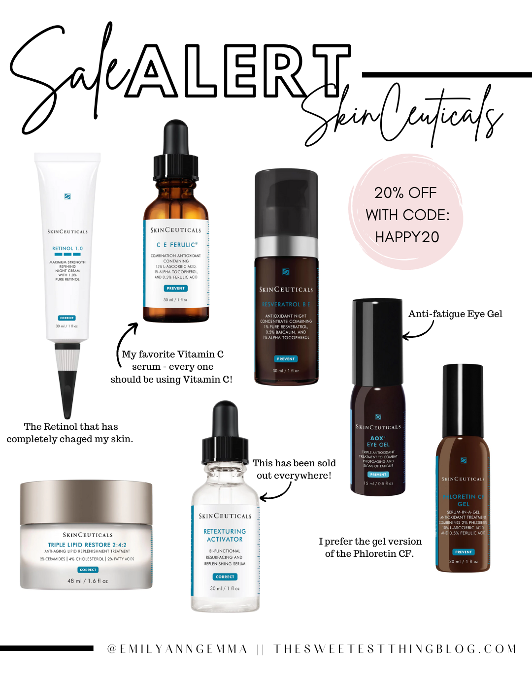 SkinCeuticals Sale Alert, Best Skincare Products 2022, Blue Mercury Beauty Sale 2022, Emily Gemma Skincare Routine