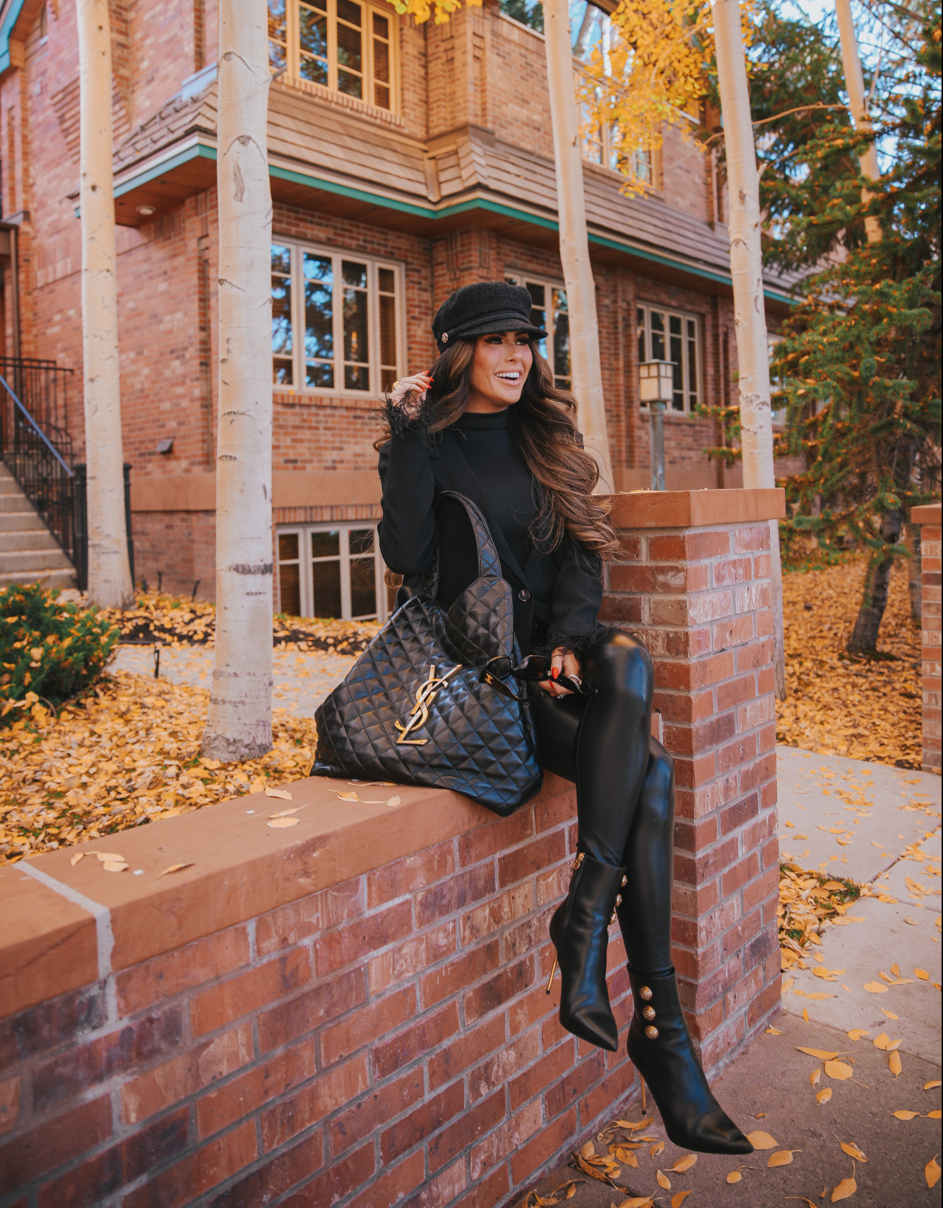 YSL Icare maxi shopping bag review, commando faux leather leggings review, emily gemma magic outfit, best faux leather leggings, Fall trends 2022